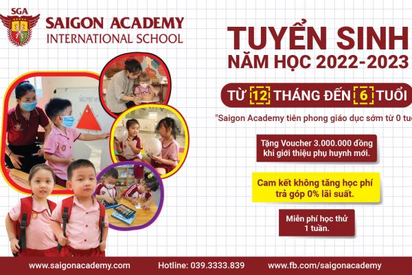 Kính thưa Quý Phụ huynh, năm học 2021 – 2022 sắp kết thúc để bắt đầu cho một năm học mới 2022 – 2023 với những dự án học tập trải nghiệm thú vị, phong phú và đa dạng ở phía trước đang chờ đón các con. Nhằm tri ân Quý Phụ huynh và đồng cảm nỗi khó khăn chung trước đại dịch Covid-19 trong năm qua. Hệ Thống Trường Mầm Non Saigon Academy có chính sách học phí ưu đãi đặc biệt cho năm học mới 2022 - 2023.