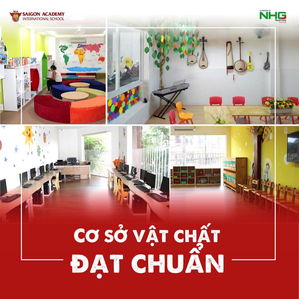 "Các cơ sở của Saigon Academy được thiết kế hài hòa, tươi sáng, gần gũi với môi trường thiên nhiên"